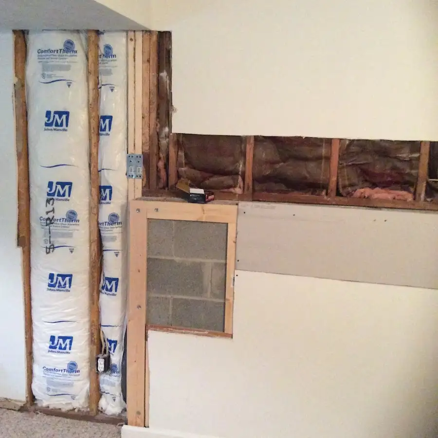 Wall insulation replacement during Contents Cleaning & Restoration in Marple
